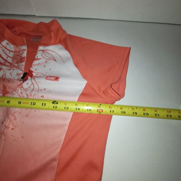 Louis Garneau Cycling Jersey Women's Size Medium LGA Armpit 17" 1/4 zip SS - Picture 3 of 6